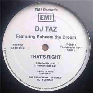 DJ Taz  Featuring Raheem The Dream - That's Right download free